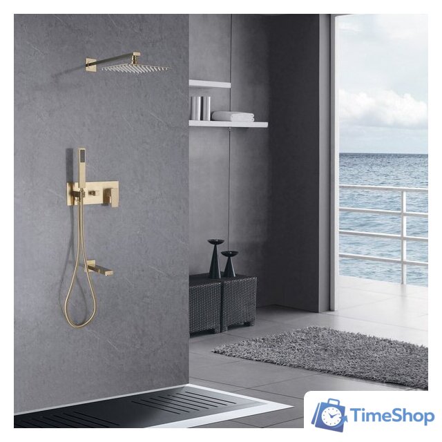 Душевая система  Abber Weiss Insel AF8050B (черный матовый) - Изображение №2 — Интернет-магазин Time-Shop