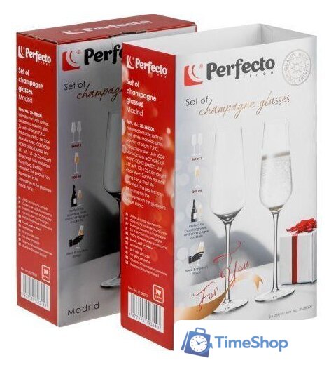 Набор бокалов для шампанского Perfecto Linea Madrid 30-288200 (2 шт) - Изображение №3 — Интернет-магазин Time-Shop