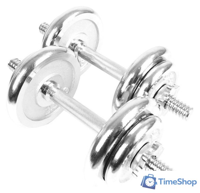 Набор гантелей Atlas Sport хромированные 2x9 кг AS-11715 - Изображение №1 — Интернет-магазин Time-Shop