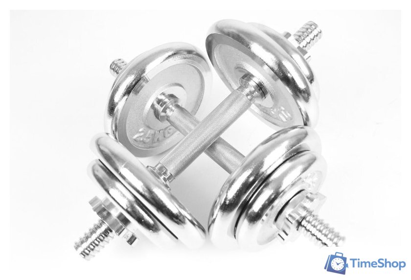 Набор гантелей Atlas Sport хромированные 2x9 кг AS-11715 - Изображение №4 — Интернет-магазин Time-Shop