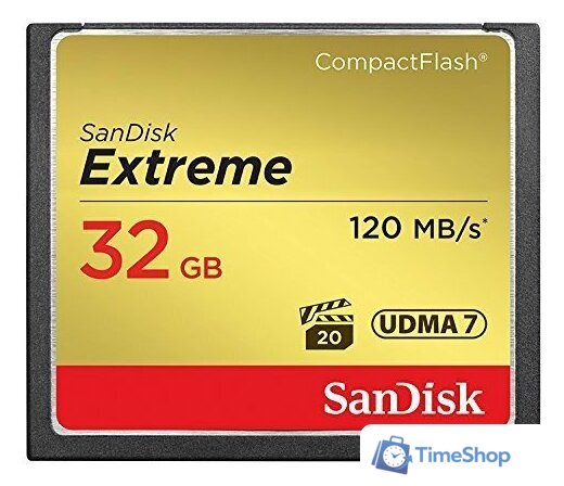 Карта памяти SanDisk Extreme CompactFlash 32GB [SDCFXSB-032G-G46] - Изображение №1 — Интернет-магазин Time-Shop