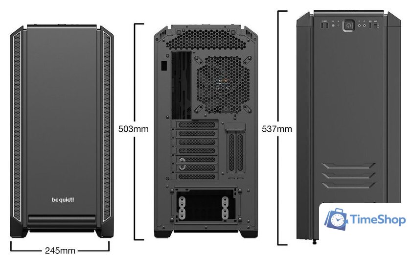 Корпус be quiet! Silent Base 601 BGW27 (черный/серебристый) - Изображение №2 — Интернет-магазин Time-Shop
