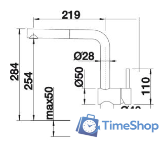 Смеситель Blanco Linus-S Silgranit (антрацит) - Изображение №2 — Интернет-магазин Time-Shop