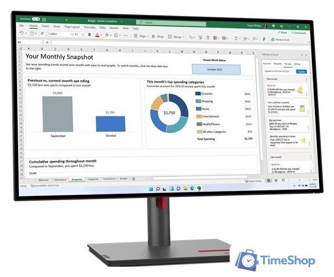 Монитор Lenovo ThinkVision P27h-30 63A1GAT1EU - Изображение №2 — Интернет-магазин Time-Shop