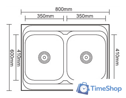 Кухонная мойка Ledeme L98060B-6 - Изображение №2 — Интернет-магазин Time-Shop