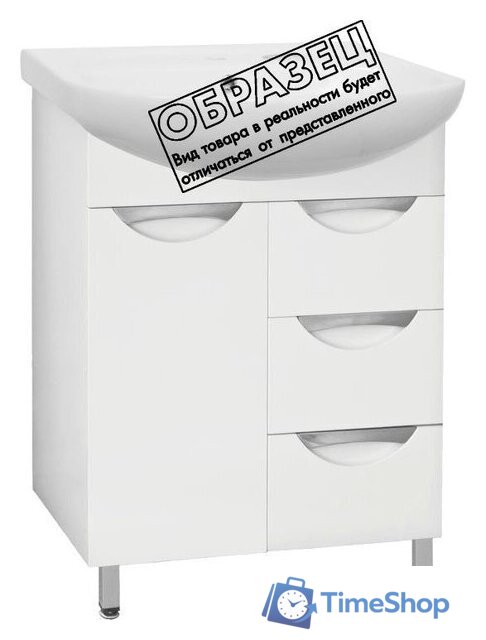 Style Line Тумба под умывальник Жасмин 80 3 ящика (для классической раковины) - Изображение №1 — Интернет-магазин Time-Shop