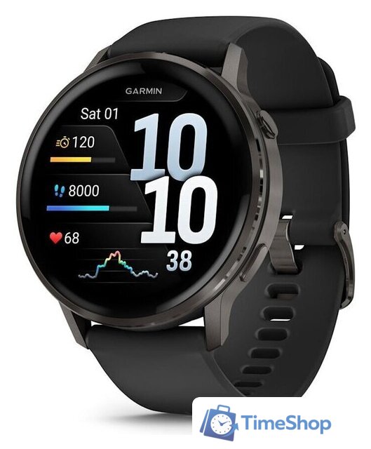 Умные часы Garmin Venu 4 45 мм (черный) - Изображение №1 — Интернет-магазин Time-Shop