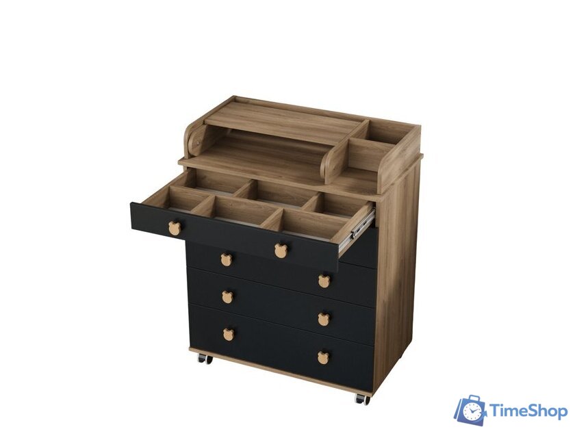 Детский комод Incanto Мишка с органайзером 800/5 PK-0060/05 (дуб/графит) - Изображение №8 — Интернет-магазин Time-Shop
