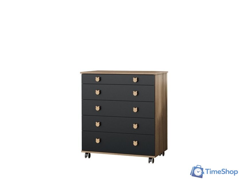 Детский комод Incanto Мишка с органайзером 800/5 PK-0060/05 (дуб/графит) - Изображение №6 — Интернет-магазин Time-Shop