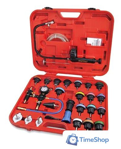 Инструмент для ремонта системы охлаждения Toptul для тестирования давления в радиаторе JGAI2801 (28 пр.) - Изображение №1 — Интернет-магазин Time-Shop