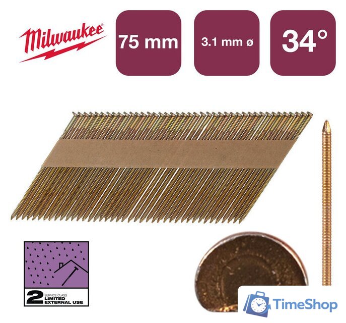 Гвозди для пистолета Milwaukee 4932492610 (2200 шт) - Изображение №1 — Интернет-магазин Time-Shop