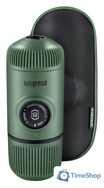 Ручная кофеварка WACACO Nanopresso Moss Green + Case - Изображение №1 — Интернет-магазин Time-Shop