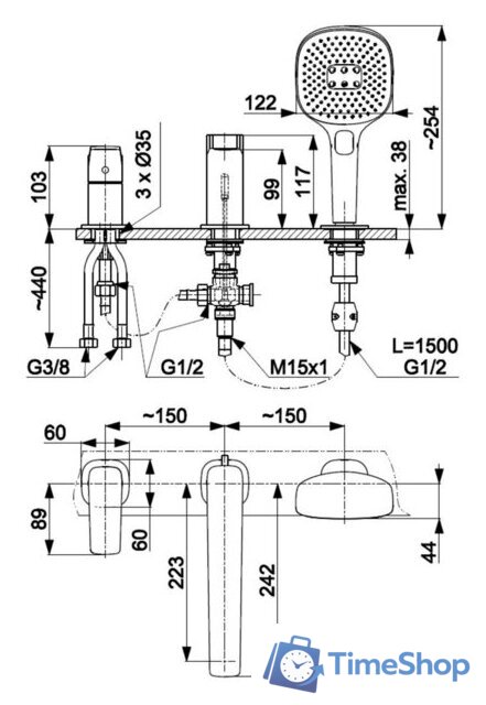 Смеситель KFA Malaga 452521031 - Изображение №2 — Интернет-магазин Time-Shop