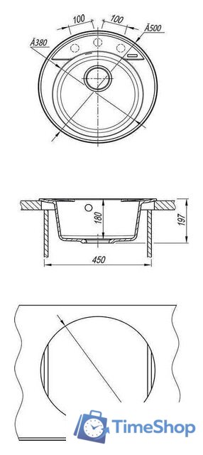 Кухонная мойка Lemark Sula 9910001 (антрацит) - Изображение №3 — Интернет-магазин Time-Shop