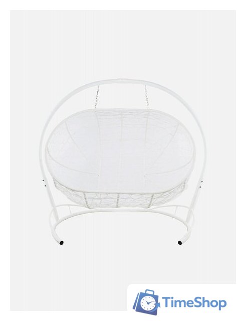 Подвесной диван M-Group Лежебока 11180109 (с белым ротангом/серая подушка) - Изображение №14 — Интернет-магазин Time-Shop