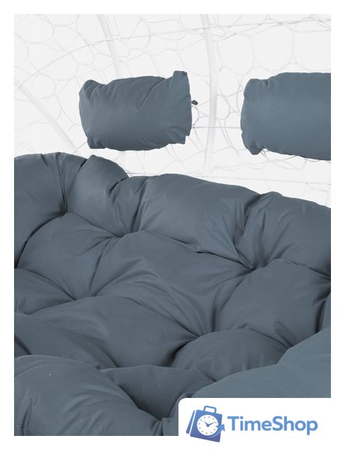 Подвесной диван M-Group Лежебока 11180109 (с белым ротангом/серая подушка) - Изображение №7 — Интернет-магазин Time-Shop