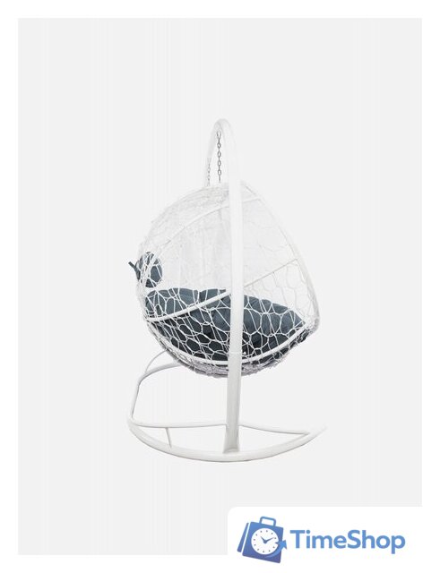 Подвесной диван M-Group Лежебока 11180109 (с белым ротангом/серая подушка) - Изображение №2 — Интернет-магазин Time-Shop