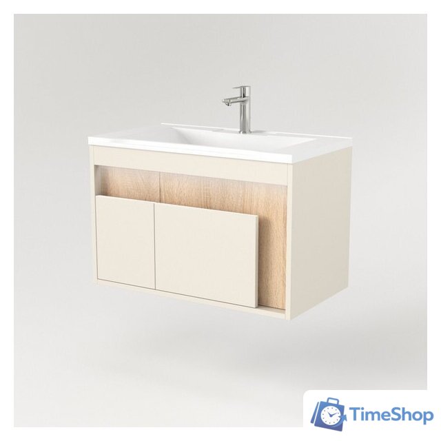  Дабер Тумба под умывальник 016 WeltWasser Deilbach 7517-80 Т16.8W.0.18_light (с подсветкой, бежевый/дуб бардолино) - Изображение №2 — Интернет-магазин Time-Shop