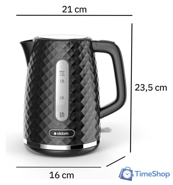 Электрический чайник Eldom C280 (черный) - Изображение №6 — Интернет-магазин Time-Shop