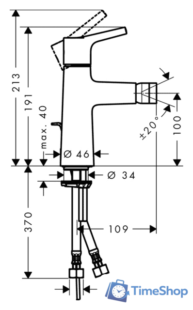 Смеситель Hansgrohe Talis S 72200000 - Изображение №2 — Интернет-магазин Time-Shop