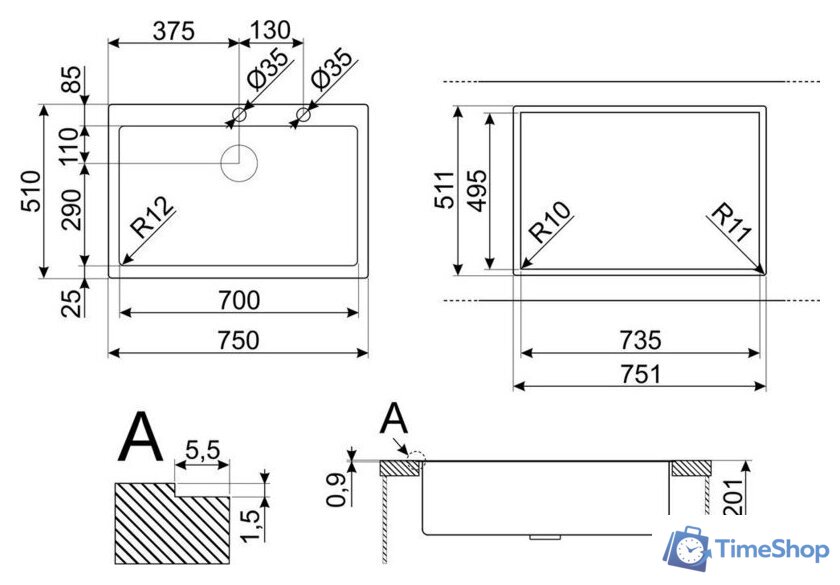 Кухонная мойка Smeg VR12S70RS - Изображение №6 — Интернет-магазин Time-Shop