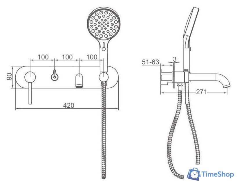 Смеситель Gappo G3306-3 - Изображение №2 — Интернет-магазин Time-Shop