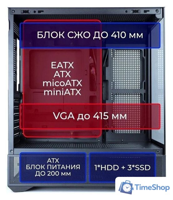 Корпус Ginzzu GL710 - Изображение №11 — Интернет-магазин Time-Shop