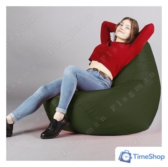 Кресло-мешок Flagman Груша Макси Г2.2-04 (темно-оливковый) - Изображение №13 — Интернет-магазин Time-Shop