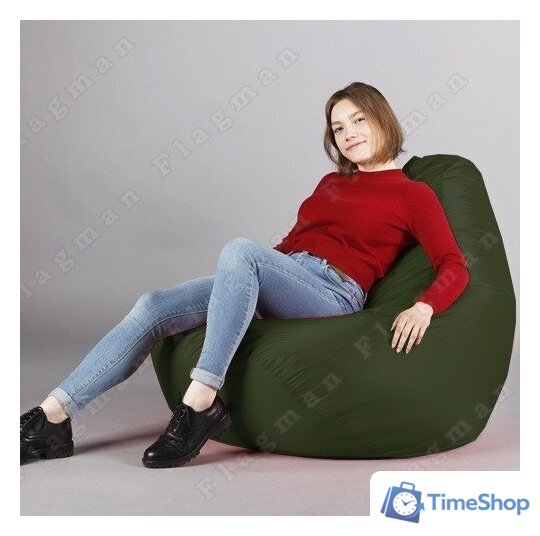 Кресло-мешок Flagman Груша Макси Г2.2-04 (темно-оливковый) - Изображение №12 — Интернет-магазин Time-Shop
