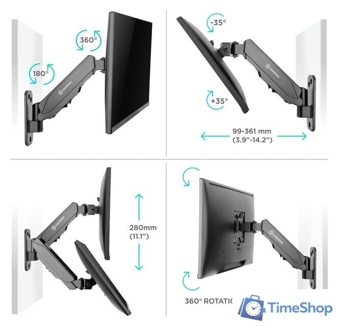 Кронштейн для телевизора Onkron G120B - Изображение №4 — Интернет-магазин Time-Shop