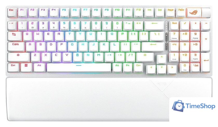 Клавиатура ASUS ROG Strix Scope II 96 Wireless Moonlight White (NX Snow) - Изображение №1 — Интернет-магазин Time-Shop