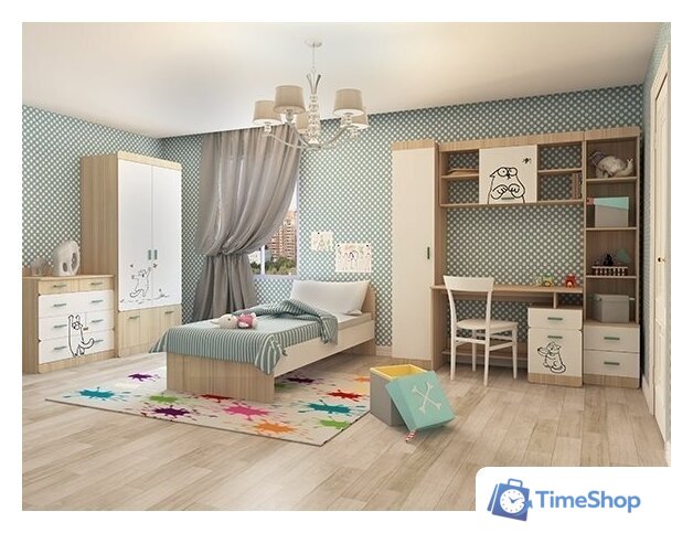 Стол Аквилон Кот №17 (туя светлая/белый) - Изображение №2 — Интернет-магазин Time-Shop