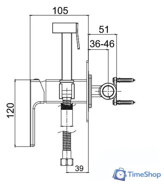 Гигиенический душ Gappo G7217-9 - Изображение №2 — Интернет-магазин Time-Shop