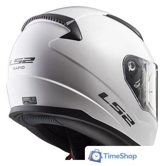 Мотошлем LS2 FF353 Rapid Kid mini Single Mono (M, белый) - Изображение №9 — Интернет-магазин Time-Shop