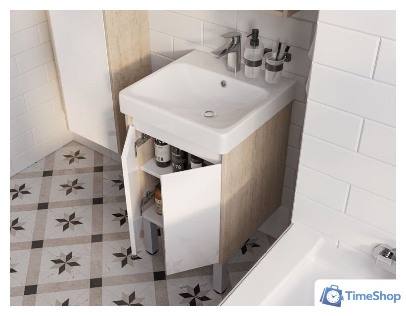  Акватон Тумба с умывальником Сканди Doors 45 1A2787K0SDB20 (белый/дуб верона) - Изображение №7 — Интернет-магазин Time-Shop