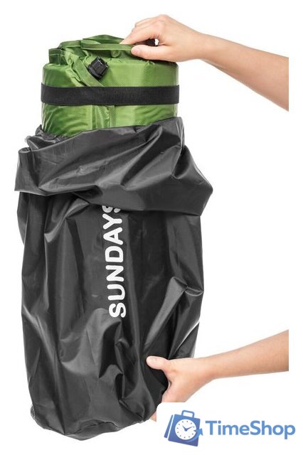 Самонадувающийся коврик Sundays SN-SIM001-2 10см (оливковый) - Изображение №3 — Интернет-магазин Time-Shop