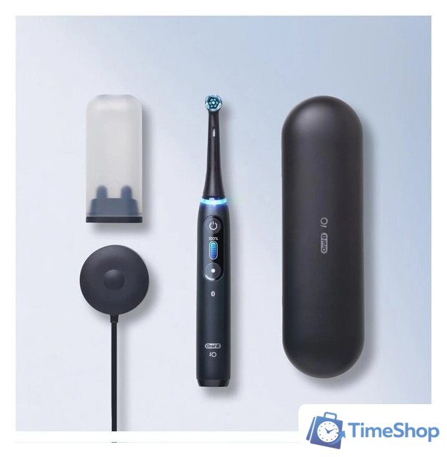 Комплект электрических зубных щеток Oral-B iO 9 DUO (черный оникс, розовый кварц) - Изображение №4 — Интернет-магазин Time-Shop