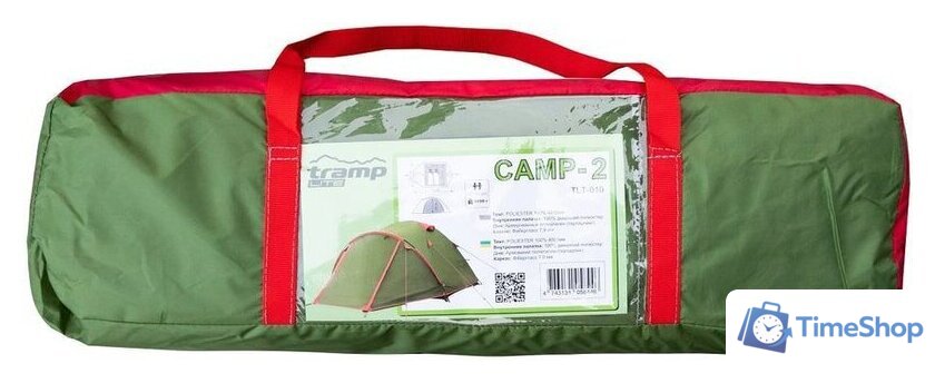 Треккинговая палатка Tramp Lite Camp 2 (зеленый) - Изображение №5 — Интернет-магазин Time-Shop