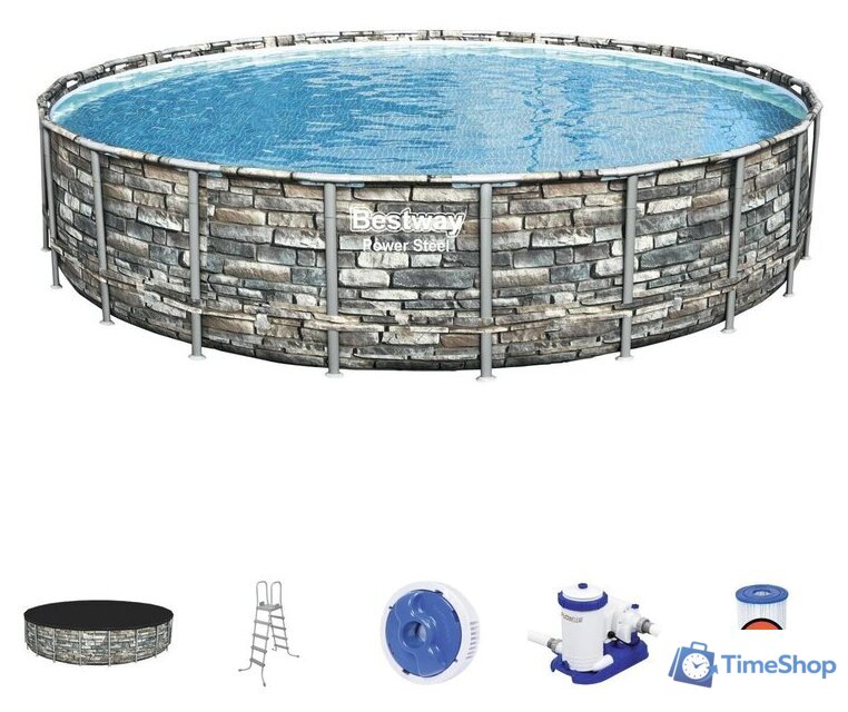 Каркасный бассейн Bestway Power Steel Камень 56889 (671x132) - Изображение №1 — Интернет-магазин Time-Shop