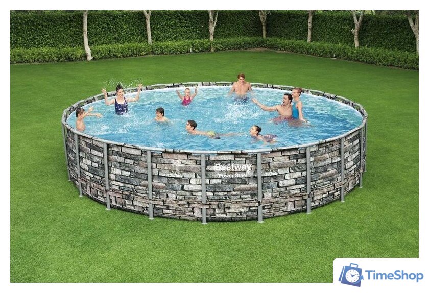 Каркасный бассейн Bestway Power Steel Камень 56889 (671x132) - Изображение №7 — Интернет-магазин Time-Shop