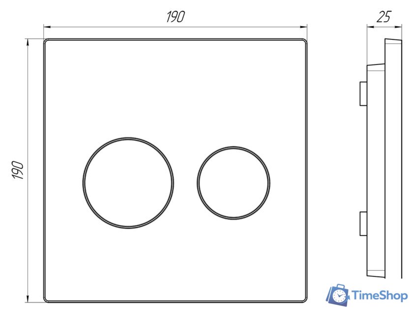 Панель смыва Alcaplast M778 (черный матовый) - Изображение №2 — Интернет-магазин Time-Shop