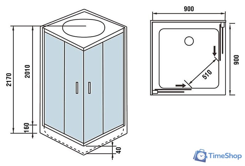 Душевая кабина WeltWasser WW500 Laine 904 - Изображение №11 — Интернет-магазин Time-Shop