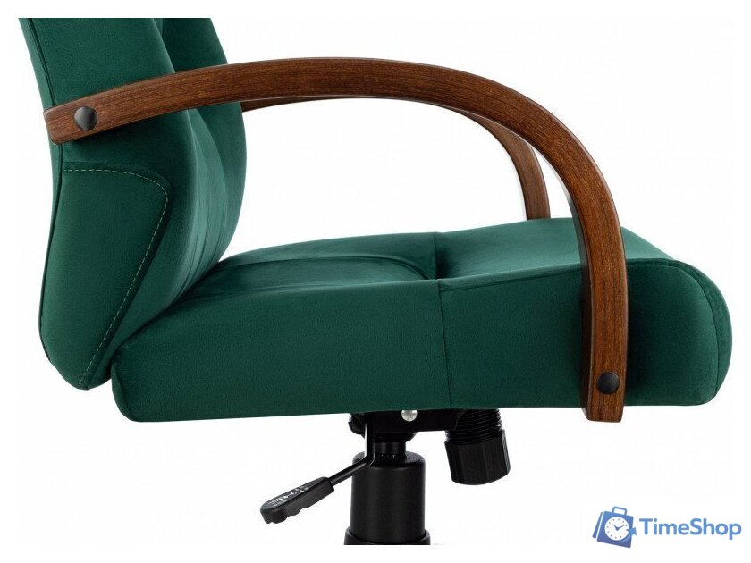 Офисное кресло Бюрократ T-9928WALNUT Fabric (зеленый Italia Green/дерево) - Изображение №5 — Интернет-магазин Time-Shop