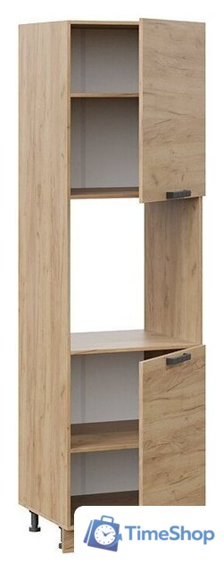 Шкаф-пенал Трия Детройт 1П6 (дуб крафт золотой) - Изображение №3 — Интернет-магазин Time-Shop