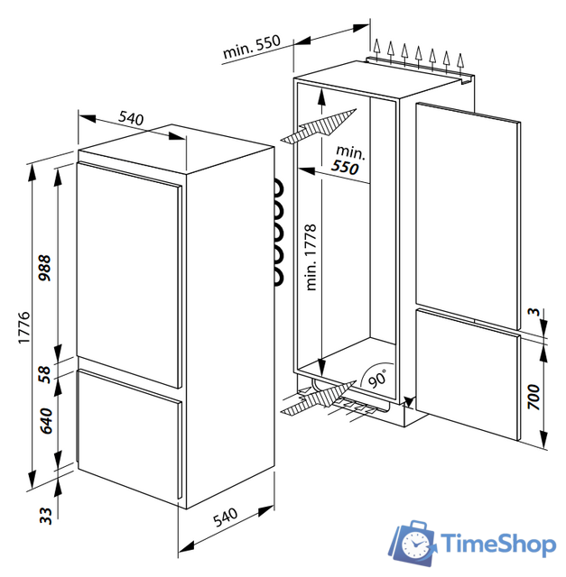 Холодильник Hansa BK316.3AA - Изображение №3 — Интернет-магазин Time-Shop