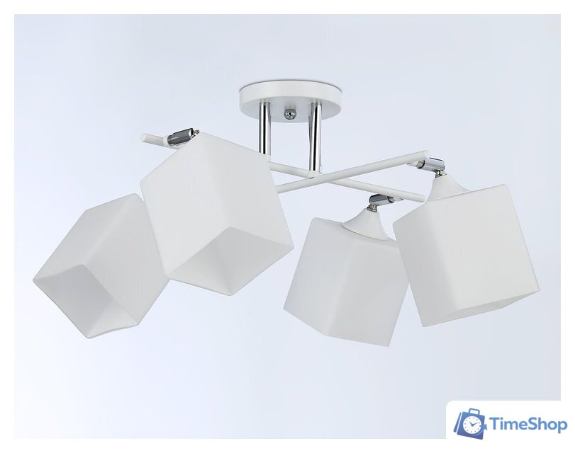 Люстра средней высоты Ambrella light TR303083/4 WH/CH/FR (белый/хром/белый матовый) - Изображение №3 — Интернет-магазин Time-Shop
