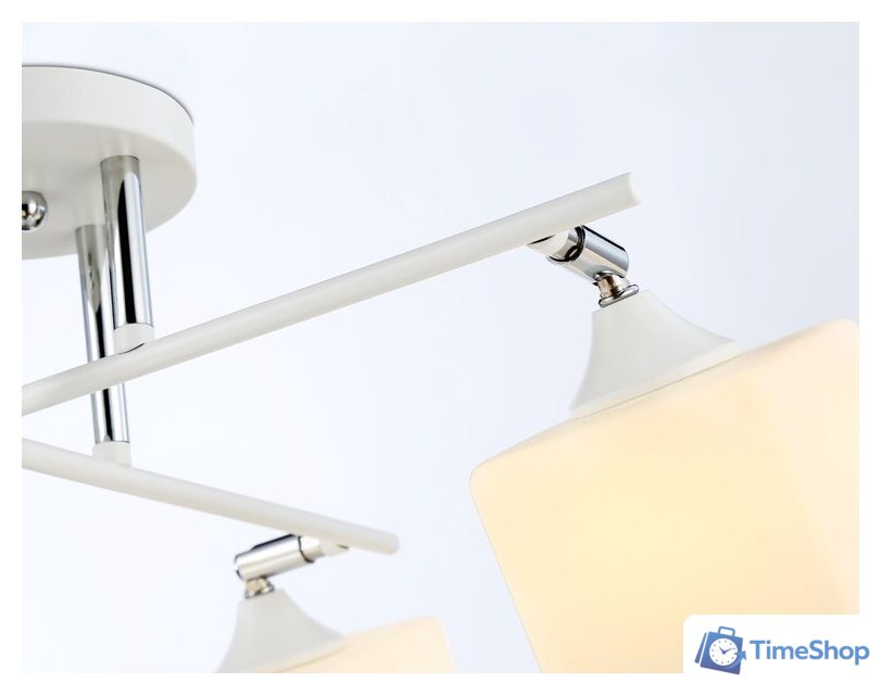 Люстра средней высоты Ambrella light TR303083/4 WH/CH/FR (белый/хром/белый матовый) - Изображение №4 — Интернет-магазин Time-Shop