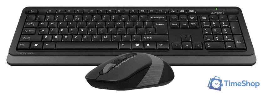 Офисный набор A4Tech Fstyler FG1010S (черный/серый) - Изображение №1 — Интернет-магазин Time-Shop