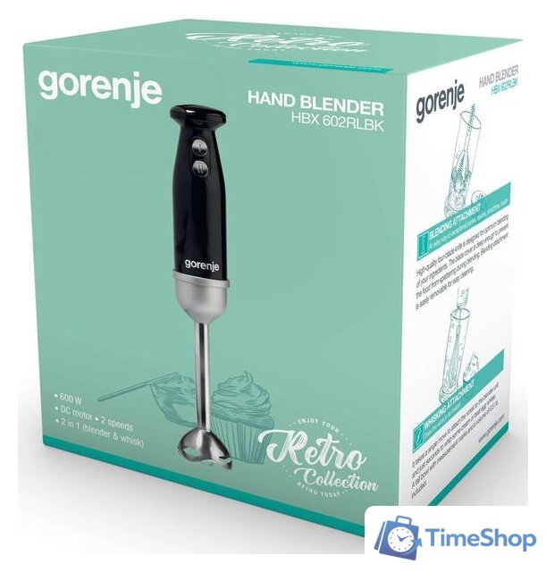 Погружной блендер Gorenje HBX602RLBK - Изображение №4 — Интернет-магазин Time-Shop