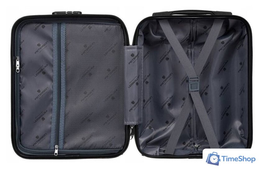 Чемодан-спиннер Peterson PTN 5806-W-XS (серый) - Изображение №2 — Интернет-магазин Time-Shop